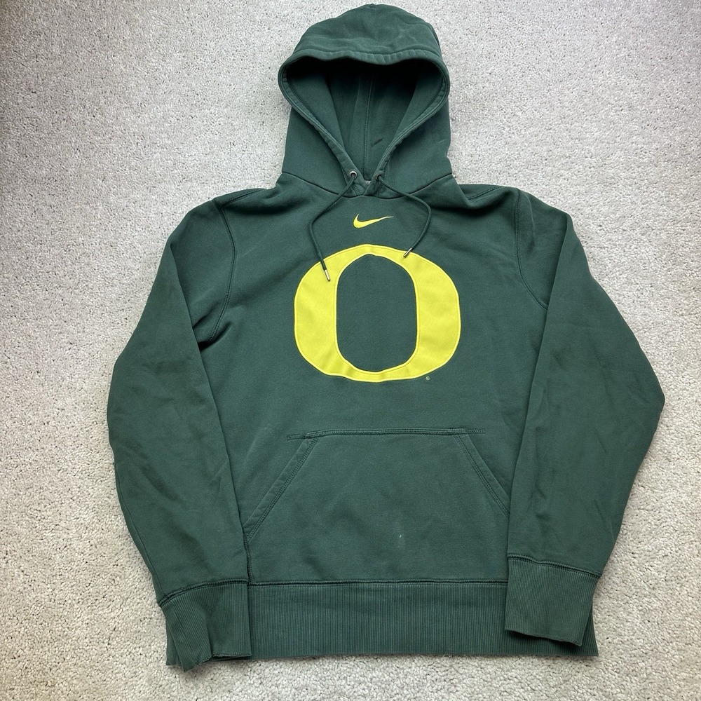 Nike Oregon Ducks Center Swoosh Hoodie Pullover Large Green NCAA